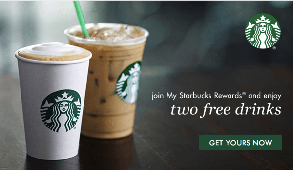Starbucks: Score 2 FREE Drinks