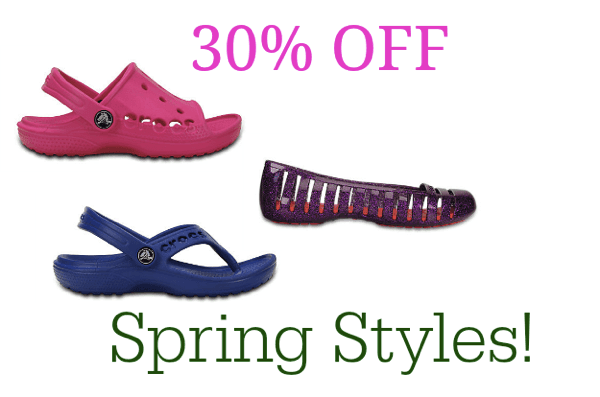 Crocs: 30% OFF Spring Styles ~ Prices as low as $9.99!