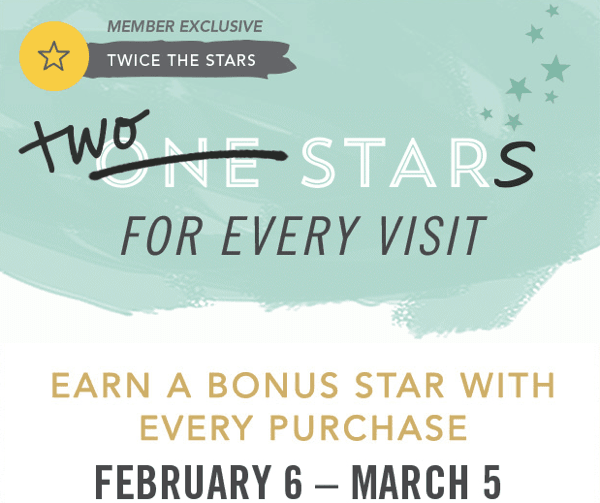 Starbucks Rewards Members: Earn 2 Stars for EVERY Visit {Check your Email}