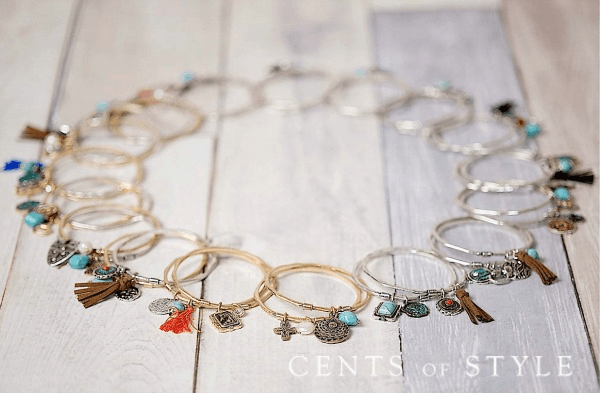 Cents of Style:  Charm Bangle Bracelets just $9.99 + FREE Shipping