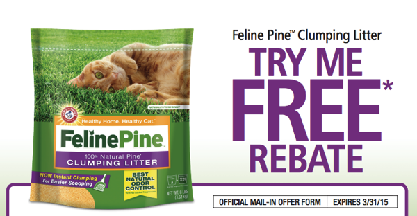 FREE Feline Pine 100% Natural Clumping Litter up to $16.99 {After Rebate}