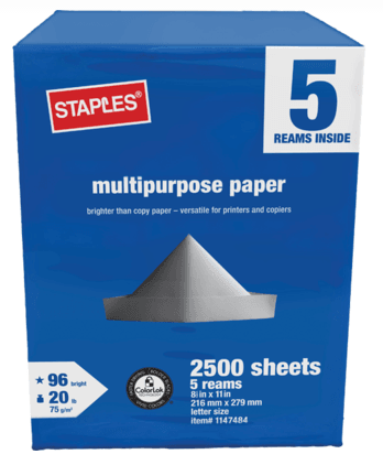 Staples: Multipurpose Paper as low as $.01 {Ends Today}