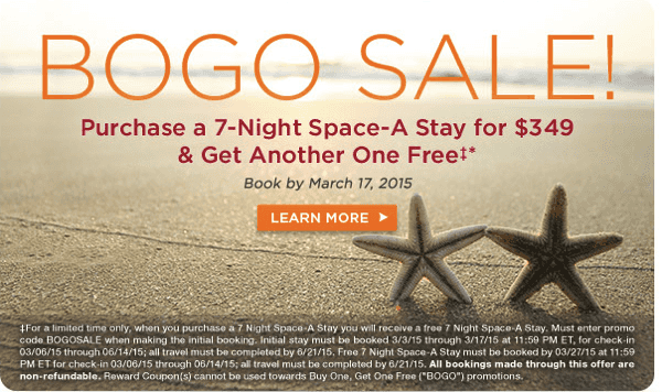 Armed Forces Vacation Club: 7 Night Space A Stays Buy 1 Get 1 FREE