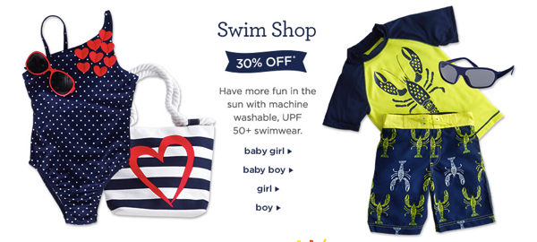 Gymboree: FREE Shipping on ANY Order | Swim Items as low as $3.50