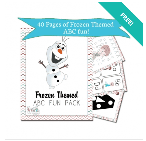 FREE 40 pg Frozen Themed ABC Fun Pack