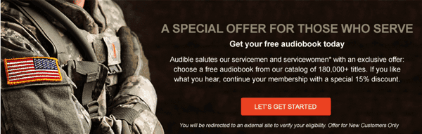 Audible.com: FREE AudioBook for Military