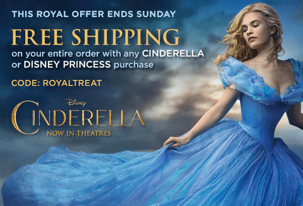 Disney Store: FREE Shipping on ANY Cinderella or Disney Princess Purchase