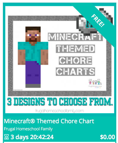 Educents: FREE $10 Credit Still Available + FREE Minecraft Chore Chart