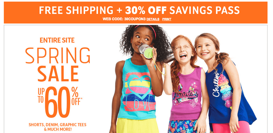 The Children’s Place: 30% OFF + FREE Shipping Ends Tonight!