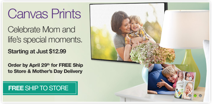 CVS: 50% off Select Photo Canvas Prints {Prices as low as $12.99 + FREE Ship to Store}