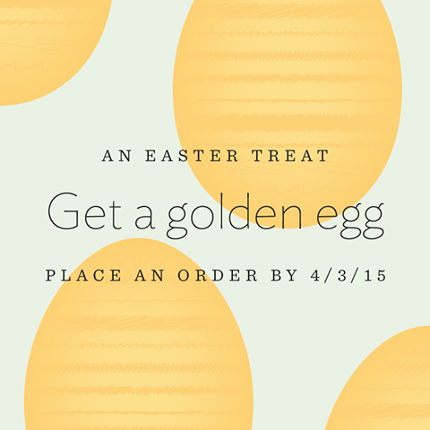 Twice:  Score a Golden Easter Egg with Each Purchase (Up to 40% OFF) + Earn Free Credit