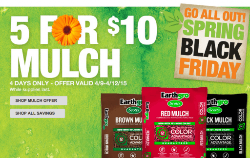 Home Depot 5 For 10 Mulch