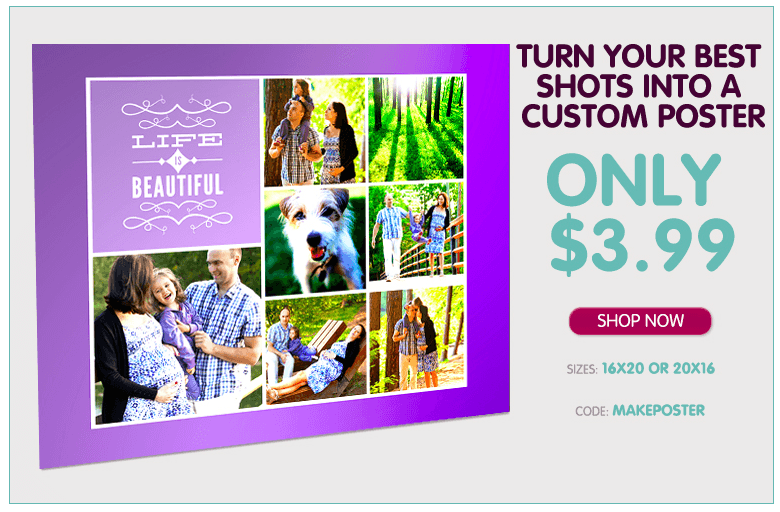 InkGarden: Custom 16×20 Photo Poster $3.99