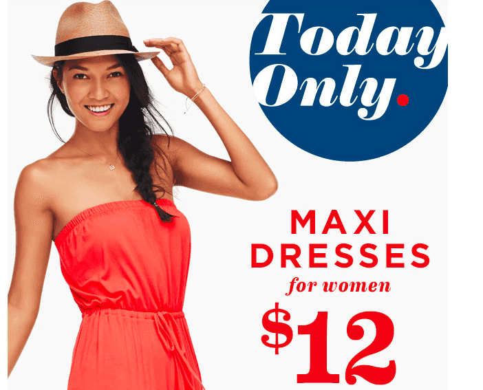 Old Navy: Women’s Maxi Dresses just $12