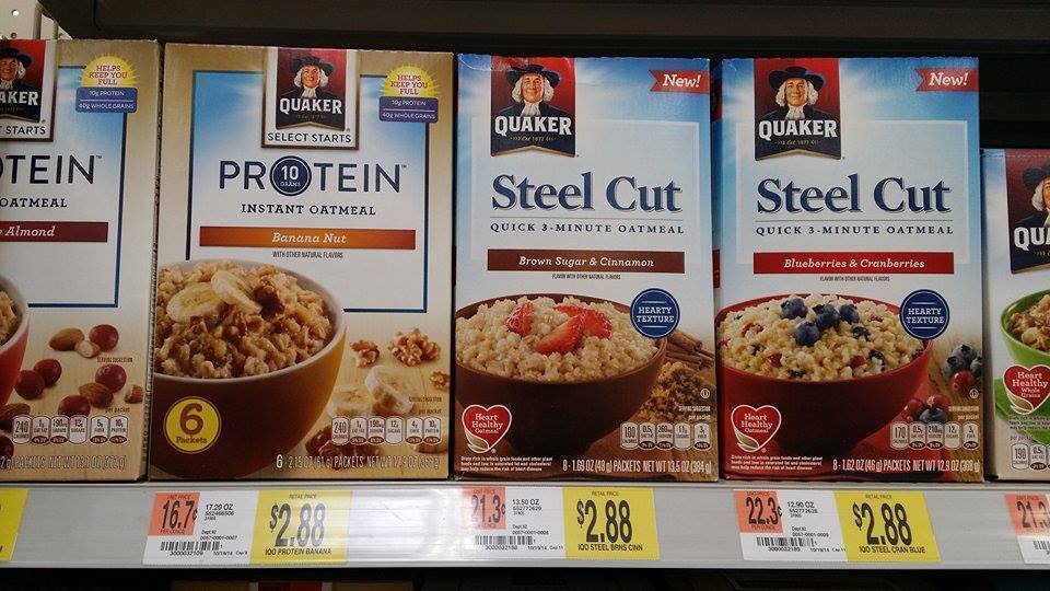 Walmart: Quaker Steel Cut Oatmeal 8 ct just $1.38