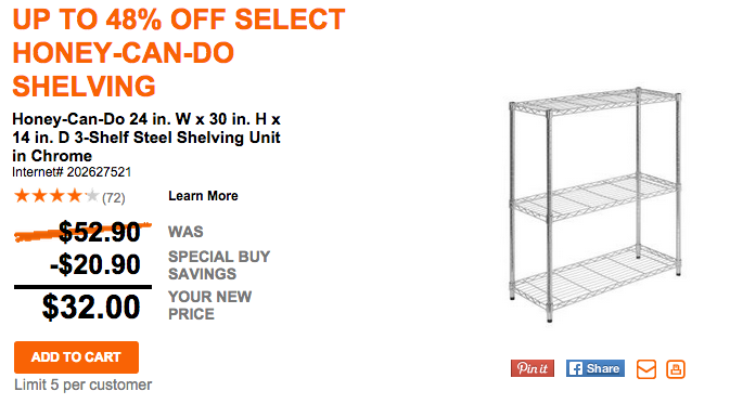 Home Depot: Honey-Can-Do Shelving just $32 – Today Only