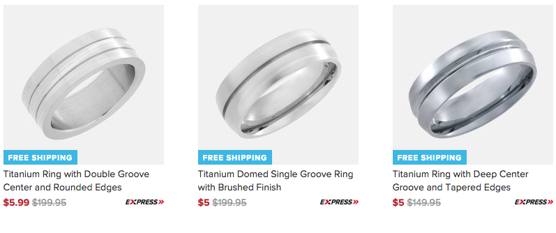 Tanga: Men’s Titanium Rings Blowout Sale