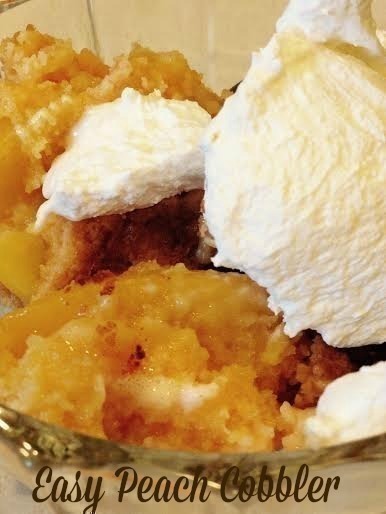 Easy 3-Ingredient Peach Cobbler