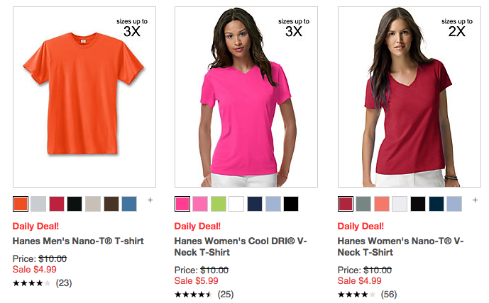 Hanes: $.99 Shipping on ANY Order | Basic Tees, Tanks from $4