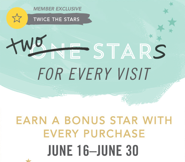 Starbucks Rewards Members: TWO Stars for Each Visit ~ June 16th – June 30th