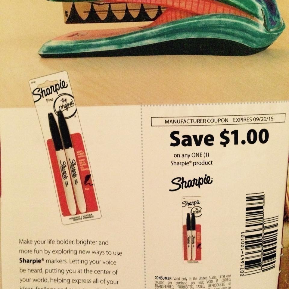 Sharpie marker coupons