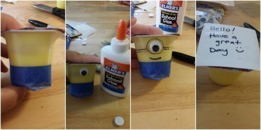 Minion Yogurts for the Lunchbox