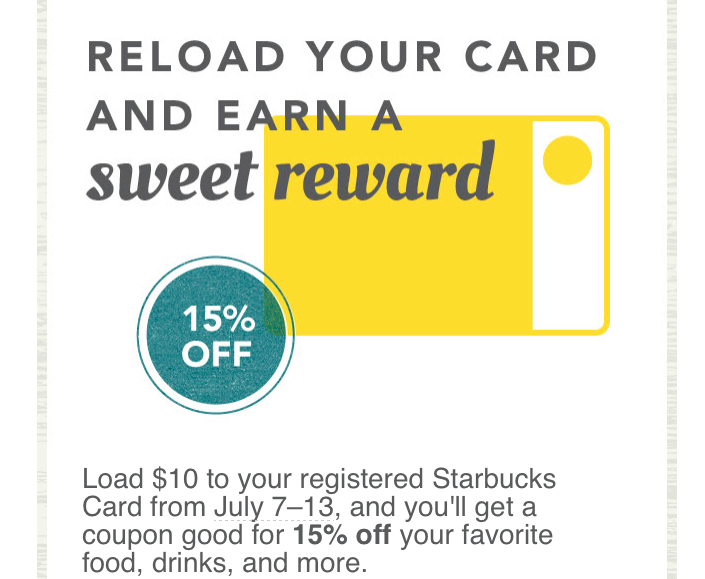 Starbucks Rewards Offer: Load your Card & Score 15% OFF