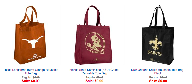 Fanatics: Reusable Sports Tote Bag just $.99 + FREE Shipping