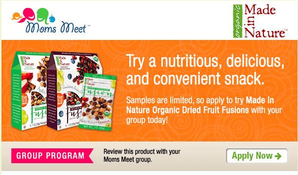 Mom’s Meet Offer ~ Apply to Try Made in Nature Organic Dried Fruit Fusions