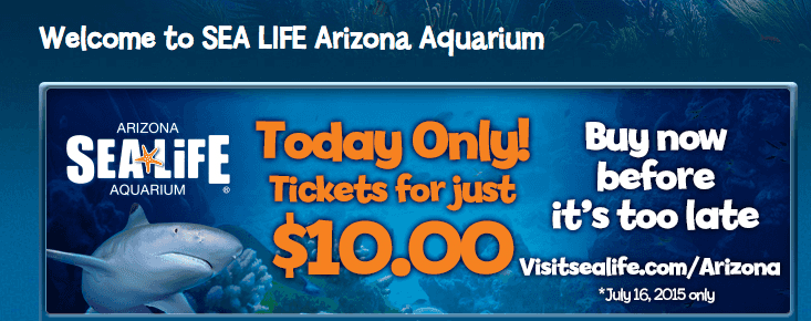 Sea Life Aquarium: Today ONLY ~ Tickets just $10