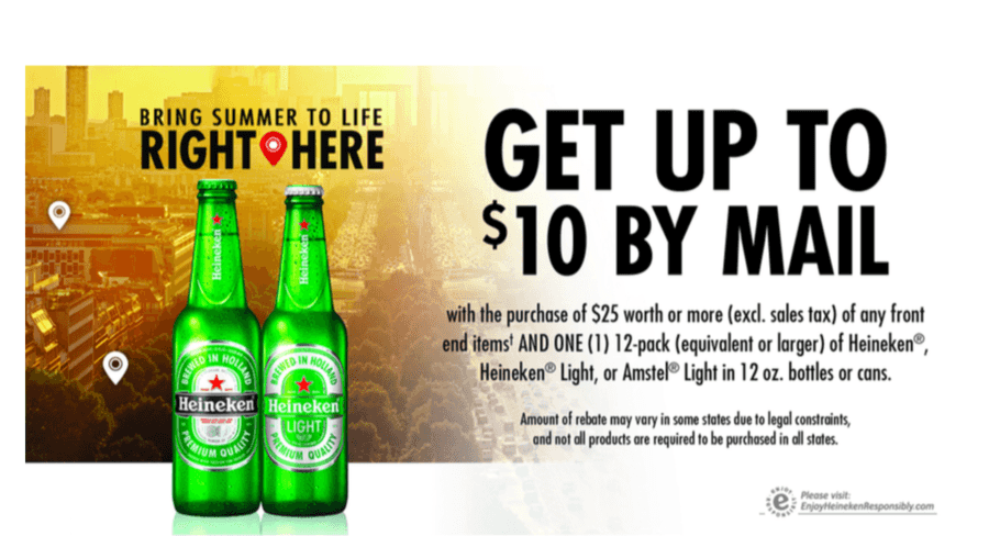 Heineken Summer Savings Rebate Ends Tomorrow | Get up to $10 by Mail