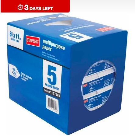 Staples: Multipurpose Paper as low as $.01 per Ream