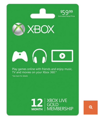 XBOX Live 12 Month Gold Membership $29.99 + FREE Digital Delivery