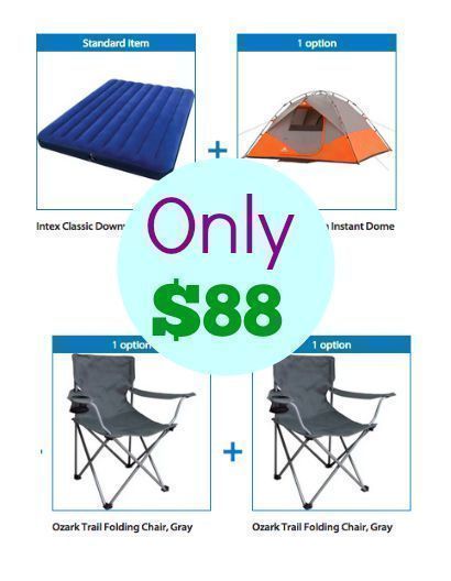 Walmart: Ozark 6 person Tent + Mattress & Chairs just $88