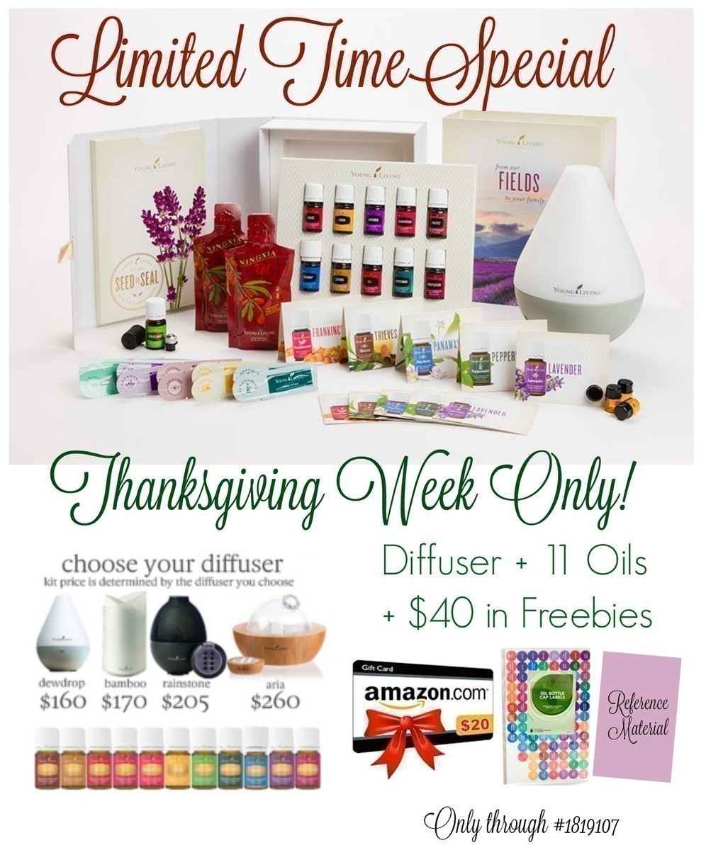 Essential Oil Thanksgiving Promotion ~ Score $40 in FREE Items {Limited Time}
