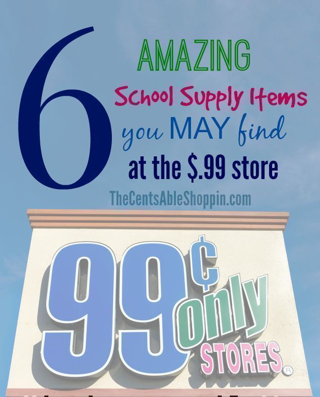 6 AMAZING Back to School Items from the $.99 Store