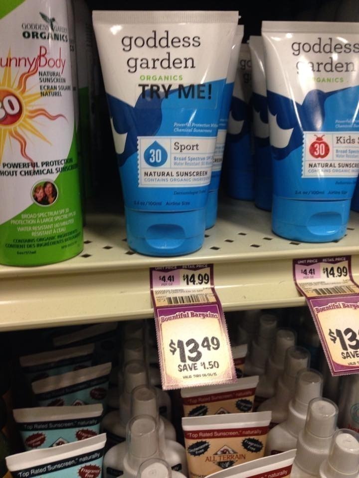 Sprouts: Goddess Garden Organics Sunscreen $7.49 {Reg. $14.99}