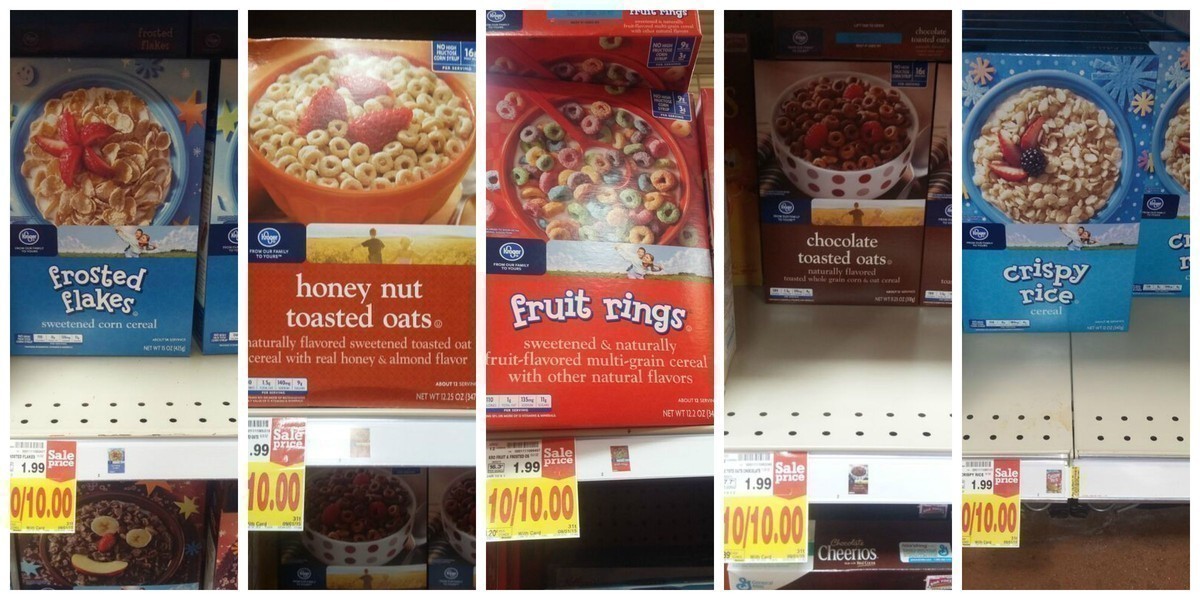 Fry’s Kroger Brand Cereal and Oatmeal just 1 per Box!