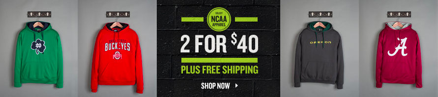 Finish Line: NCAA Apparel 2 for $20 + FREE Shipping