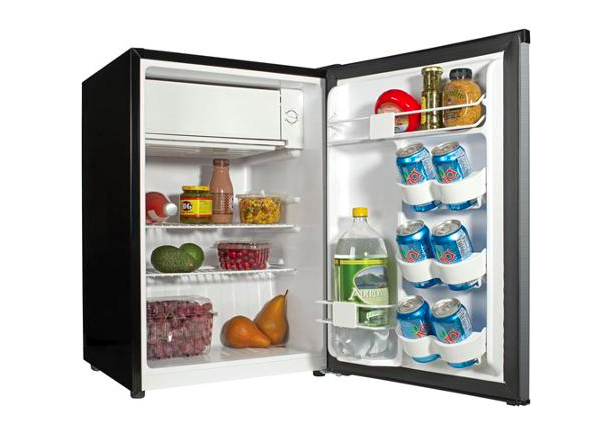 Haier 2.7 cu ft Refrigerator, Virtual Steel just $79.99 + FREE Shipping