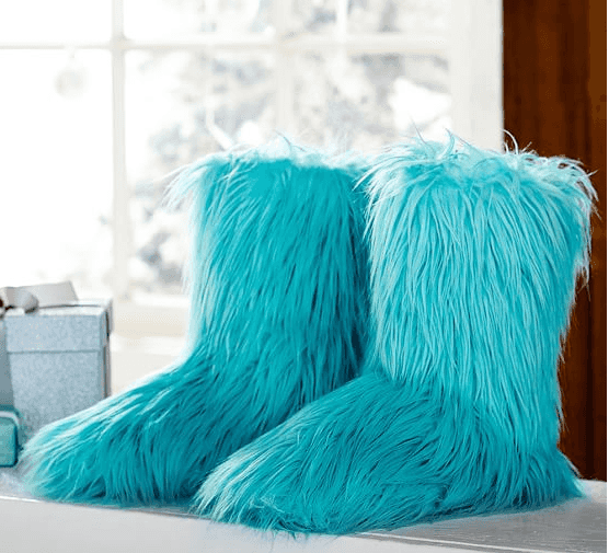 Pottery Barn:  Faux Fur Booties just $7.49 + FREE Shipping!