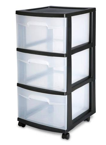 Walmart: Sterilite 3 Drawer Rolling Storage Cart $9.97