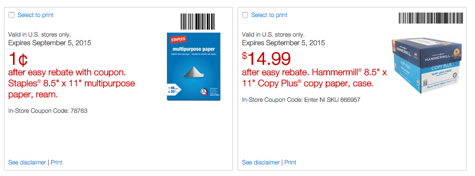 Staples: Multipurpose Paper as low as $.01 After Rebate