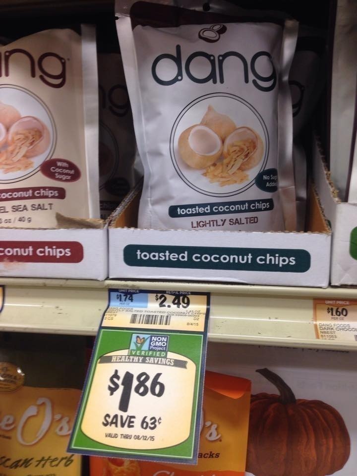 Sprouts: Dang Coconut Chips just $.86