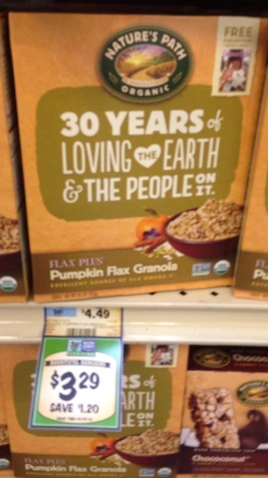 Sprouts: Nature’s Path Pumpkin Flax Oatmeal $3.29 + FREE Subscription to Organic Life Magazine