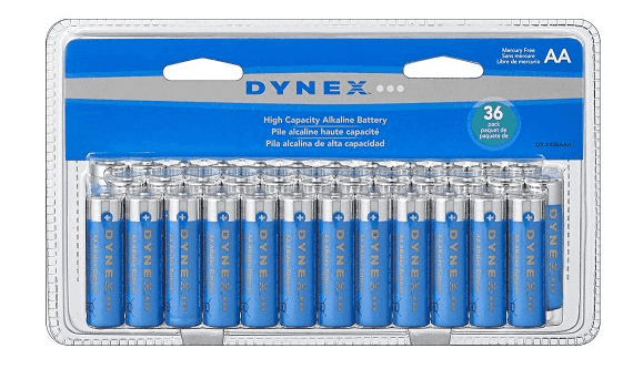 Best Buy:  36 pack Dynex Batteries $6.99