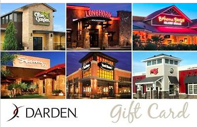 Ebay: $50 Gift Card for $40 for Darden Restaurants (+ FREE Shipping)