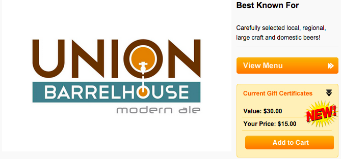 LocalDines: $30 Certificate to Union Barrelhouse Restaurant just $15