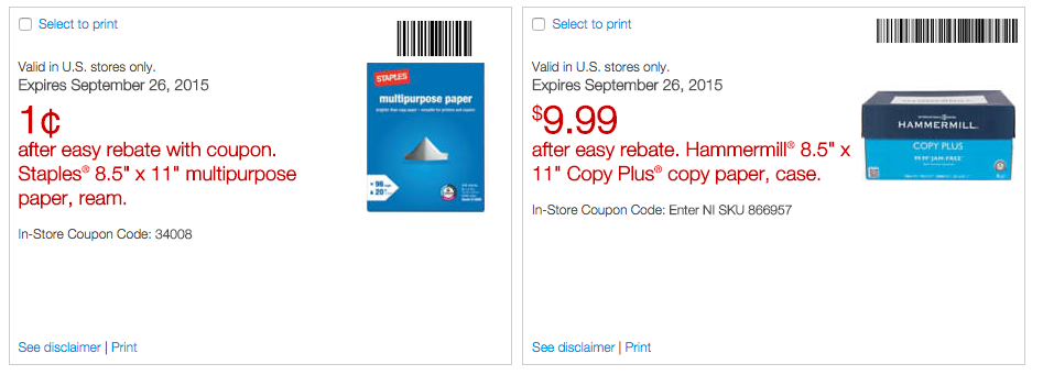 Staples: Stock Up on Multipurpose Paper as low as $.01 per Ream