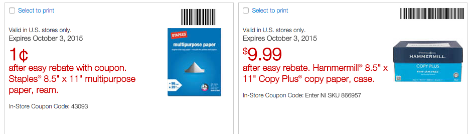 Staples: Stock Up on Paper as low as $.01 per Ream